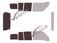 Plantilla de acristalamiento - Kit 3/4 trasero - Geo Tracker (1) 5 puertas (1990 - 1998)