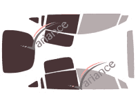 Glazing template - 3/4 rear kit - Tesla Model X (1) 5-door (2016 - 2022)