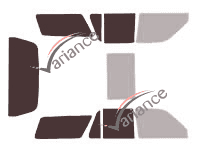 Glazing template - 3/4 rear kit - Toyota 4Runner (2) 5 doors (1989 - 1995) Glazing template - 3/4 rear kit - Toyota 4Runner (2) 5 doors (1989 - 1995)