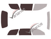 Glazing template - 3/4 rear kit - Toyota Avensis (1) Estate 5 doors (1998 - 2003)