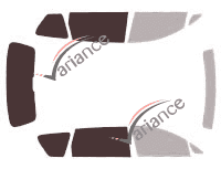 Glazing template - 3/4 rear kit - Toyota Avensis (1) Verso 5 doors (2001 - 2008)