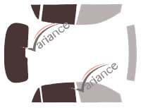Glazing template - 3/4 rear kit - Toyota Corolla (9) 5 doors (2000 - 2008)