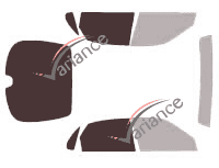 Glazing template - 3/4 rear kit - Toyota Corolla (8) 5 doors (1995 - 2002)