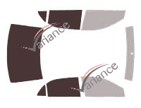 Glazing template - 3/4 rear kit - Toyota Corolla (9) 4-door sedan (2002 - 2008)