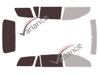 Glazing template - 3/4 rear kit - Toyota Corolla (9) Estate 5 doors (2002 - 2008)