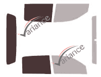 Plantilla de acristalamiento - Kit 3/4 trasero - Toyota Hilux (7) Crew Cab Pick-up 4 puertas (2005 - 2013)
