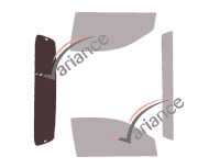 Schablone Verglasung - Kit 3/4 hinten - Toyota Hilux (7) Simple Cab Pick-up 2-türig (2013 - 2015)