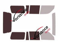 Mascherina per vetri - Kit 3/4 posteriore - Toyota Land Cruiser (8) Corto 5 porte (1990 - 1998)