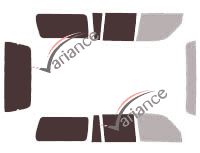 Mascherina per vetri - kit 3/4 posteriore - Toyota Land Cruiser (8) SW 5 porte (1990 - 1998)