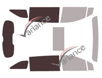 Mascherina per vetri - Kit 3/4 posteriore - Toyota Sienna (4) 5 porte (dal 2020)