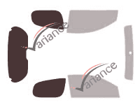 Plantilla de acristalamiento - Kit 3/4 trasero - Toyota Yaris (1) 3 puertas (1999 - 2005)