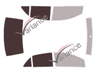 Glazing template - 3/4 rear kit - Toyota Yaris (2) Sedan 4 doors (2005 - 2011)