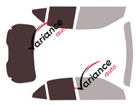 Plantilla de acristalamiento - Kit trasero 3/4 - Toyota Yaris (4) Cross 5 puertas (desde 2021)