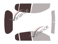 Plantilla de acristalamiento - Kit 3/4 trasero - Toyota Yaris (1) 5 puertas (1999 - 2005)