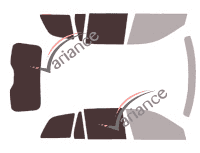 Gabarit vitrage - kit 3/4 arrière - Volvo XC90 (2) 5 portes (2015 - 2025)
