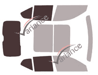 Mascherina per vetri - kit 3/4 posteriore - Volvo XC40 (1) 5 porte (dal 2018)