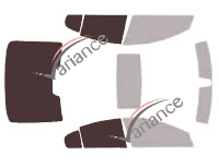 Gabarit vitrage - kit 3/4 arrière - Volvo S60 (2) Berline 4 portes (2010 - 2018)