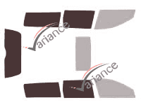 Mascherina per vetri - Kit 3/4 posteriore - Volvo XC70 (2) 5 porte (2000 - 2007)