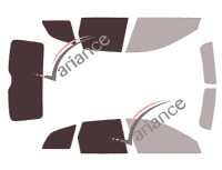 Gabarit vitrage - kit 3/4 arrière - Volvo XC60 (2) 5 portes (depuis 2017)