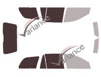Verglasungsschablone - Kit 3/4 hinten - Volvo XC90 (1) 5-türig (2002 - 2014)