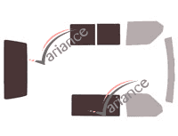 Gabarit vitrage - kit 3/4 arrière - Volkswagen Transporter T4 (4) Utilitaire 4/5 portes (1990 - 2003) Gabarit vitrage - kit 3/4 arrière - Volkswagen Transporter T4 (4) Utilitaire 4/5 portes (1990 - 2003)