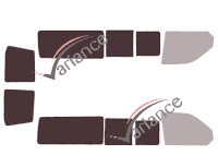 Gabarit vitrage - kit 3/4 arrière - Volkswagen Transporter T5 (5) Long 6 portes (2003 - 2015) Gabarit vitrage - kit 3/4 arrière - Volkswagen Transporter T5 (5) Long 6 portes (2003 - 2015)