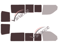 Gabarit vitrage - kit 3/4 arrière - Volkswagen Transporter T5 (5) Court 6 portes (2003 - 2015) Gabarit vitrage - kit 3/4 arrière - Volkswagen Transporter T5 (5) Court 6 portes (2003 - 2015)