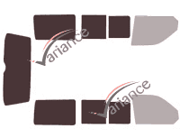 Gabarit vitrage - kit 3/4 arrière - Volkswagen Transporter T5 (5) Court 5 portes (2003 - 2015) Gabarit vitrage - kit 3/4 arrière - Volkswagen Transporter T5 (5) Court 5 portes (2003 - 2015)