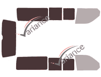 Gabarit vitrage - kit 3/4 arrière - Volkswagen Transporter T5 (5) Long 5 portes (2003 - 2015) Gabarit vitrage - kit 3/4 arrière - Volkswagen Transporter T5 (5) Long 5 portes (2003 - 2015)