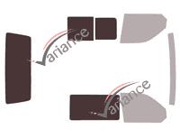 Glazing template - 3/4 rear kit - Volkswagen Transporter T6 (6) 4 door van (since 2015) Glazing template - 3/4 rear kit - Volkswagen Transporter T6 (6) 4 door van (since 2015)