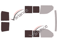 Glazing template - 3/4 rear kit - Volkswagen Transporter T6 (6) 6 door van (since 2015) Glazing template - 3/4 rear kit - Volkswagen Transporter T6 (6) 6 door van (since 2015)