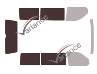 Glazing template - 3/4 rear kit - Volkswagen Transporter T6 (6) Short 4-door (since 2015) Glazing template - 3/4 rear kit - Volkswagen Transporter T6 (6) Short 4-door (since 2015)