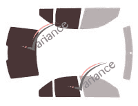 Glazing template - 3/4 rear kit - Volkswagen Bora (1) 4-door sedan (1998 - 2005) Glazing template - 3/4 rear kit - Volkswagen Bora (1) 4-door sedan (1998 - 2005)