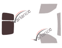 Glazing template - 3/4 rear kit - Volkswagen Caddy (2) 4 door van (1995 - 2004) Glazing template - 3/4 rear kit - Volkswagen Caddy (2) 4 door van (1995 - 2004)