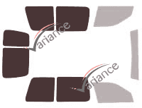 Mascherina per vetri - kit 3/4 posteriore - Seat Inca (1) Van 4 porte (1996 - 2003) Mascherina per vetri - kit 3/4 posteriore - Seat Inca (1) Van 4 porte (1996 - 2003)