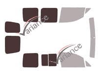 Glazing template - 3/4 rear kit - Volkswagen Caddy (4) 6 doors (2016 - 2020) Glazing template - 3/4 rear kit - Volkswagen Caddy (4) 6 doors (2016 - 2020)