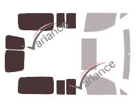 Glazing template - 3/4 rear kit - Volkswagen Caddy (4) Maxi 6 doors (2016 - 2020) Glazing template - 3/4 rear kit - Volkswagen Caddy (4) Maxi 6 doors (2016 - 2020)