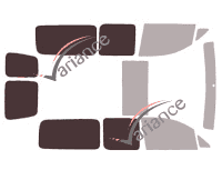 Glazing template - 3/4 rear kit - Volkswagen Caddy (4) Maxi 6 doors (2016 - 2020) Glazing template - 3/4 rear kit - Volkswagen Caddy (4) Maxi 6 doors (2016 - 2020)