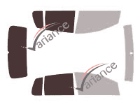 Plantilla de acristalamiento - Kit 3/4 trasero - Volkswagen Fox 5 puertas (2005 - 2012) Plantilla de acristalamiento - Kit 3/4 trasero - Volkswagen Fox 5 puertas (2005 - 2012)