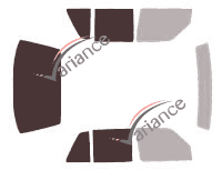 Glazing template - 3/4 rear kit - Volkswagen Jetta (2) 4-door sedan (1984 - 1992) Glazing template - 3/4 rear kit - Volkswagen Jetta (2) 4-door sedan (1984 - 1992)