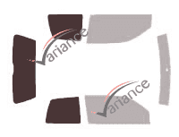 Gabarit vitrage - kit 3/4 arrière - Volkswagen Lupo 3 portes (1998 - 2006) Gabarit vitrage - kit 3/4 arrière - Volkswagen Lupo 3 portes (1998 - 2006)