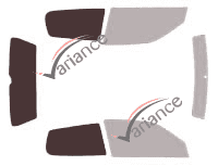 Plantilla de acristalamiento - Kit 3/4 trasero - Volkswagen Polo (3) 3 puertas (1994 - 2000)