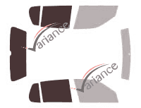 Schablone Verglasung - Kit 3/4 hinten - Volkswagen Polo (3) 5 Türen (2000 - 2002)