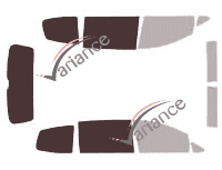 Glazing template - 3/4 rear kit - Volkswagen Sharan (2) 5-door (2010 - 2022) Glazing template - 3/4 rear kit - Volkswagen Sharan (2) 5-door (2010 - 2022)