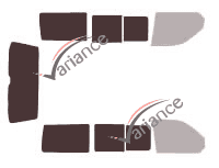 Gabarit vitrage - kit 3/4 arrière - Volkswagen Transporter T5 (5) Starline 4 portes (2003 - 2015) Gabarit vitrage - kit 3/4 arrière - Volkswagen Transporter T5 (5) Starline 4 portes (2003 - 2015)