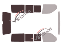 Plantilla de acristalamiento - Kit 3/4 trasero - Volkswagen Transporter T6 (6) Corto 5 puertas (desde 2015) Plantilla de acristalamiento - Kit 3/4 trasero - Volkswagen Transporter T6 (6) Corto 5 puertas (desde 2015)