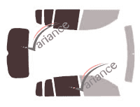 Glazing template - 3/4 rear kit - Volkswagen Tiguan (1) 5 doors (2007 - 2016) Glazing template - 3/4 rear kit - Volkswagen Tiguan (1) 5 doors (2007 - 2016)