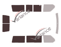 Glazing template - 3/4 rear kit - Volkswagen Transporter T4 (4) Short 5 doors (1990 - 2003) Glazing template - 3/4 rear kit - Volkswagen Transporter T4 (4) Short 5 doors (1990 - 2003)