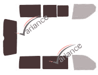 Gabarit vitrage - kit 3/4 arrière - Volkswagen Transporter T5 (5) Court 4 portes (2003 - 2015) Gabarit vitrage - kit 3/4 arrière - Volkswagen Transporter T5 (5) Court 4 portes (2003 - 2015)