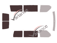 Glazing template - 3/4 rear kit - Volkswagen Transporter T4 (4) Short 5 doors (1990 - 2003) Glazing template - 3/4 rear kit - Volkswagen Transporter T4 (4) Short 5 doors (1990 - 2003)